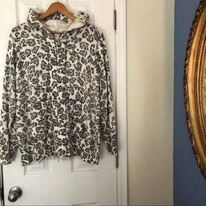 Comfy snow leopard hoodie